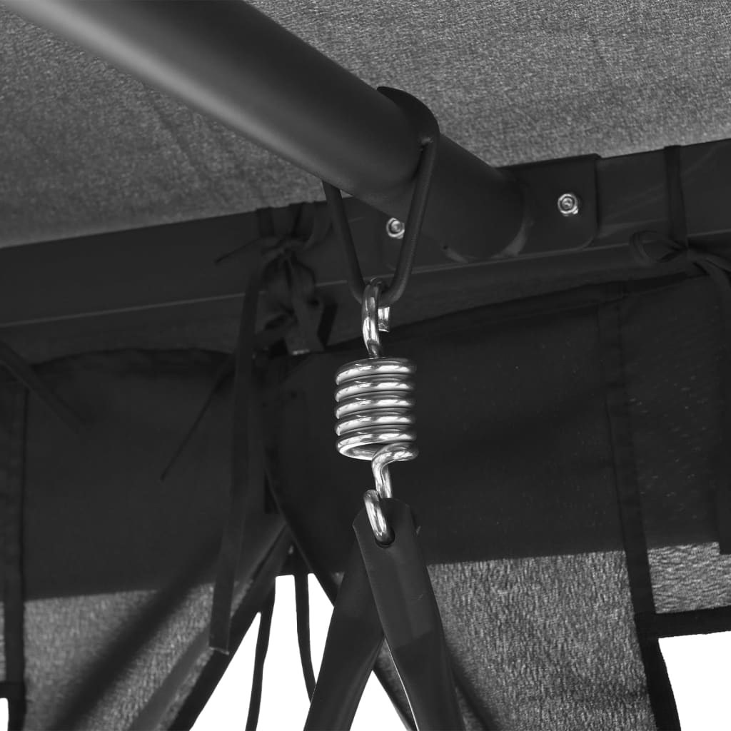 Schommelbank voor buiten met dak 220x160x240 cm staal antraciet is nu te koop bij PeponiXL, paradijselijk wonen!