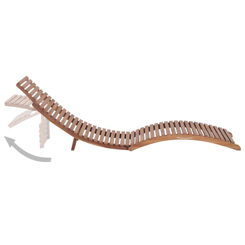 Ligbed inklapbaar massief teakhout is nu te koop bij PeponiXL, paradijselijk wonen!
