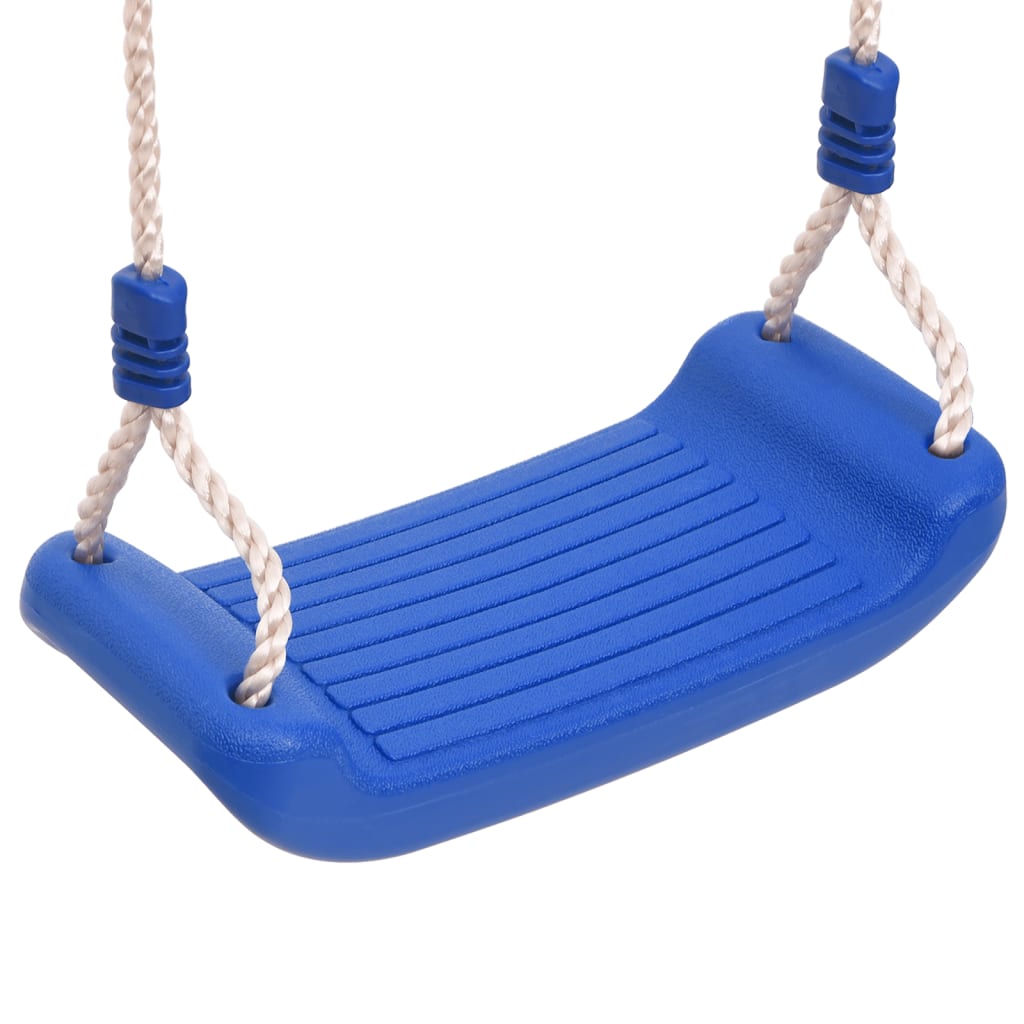 vidaXL Schommelzitje met touwladder polyetheen blauw is nu te koop bij PeponiXL, paradijselijk wonen!