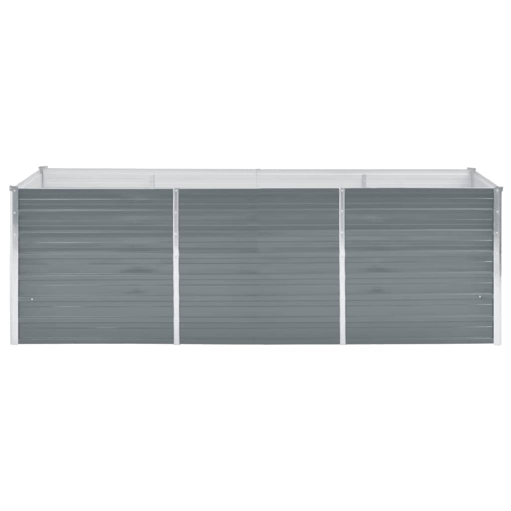 Plantenbak verhoogd 240x80x77 cm gegalvaniseerd staal grijs is nu te koop bij PeponiXL, paradijselijk wonen!