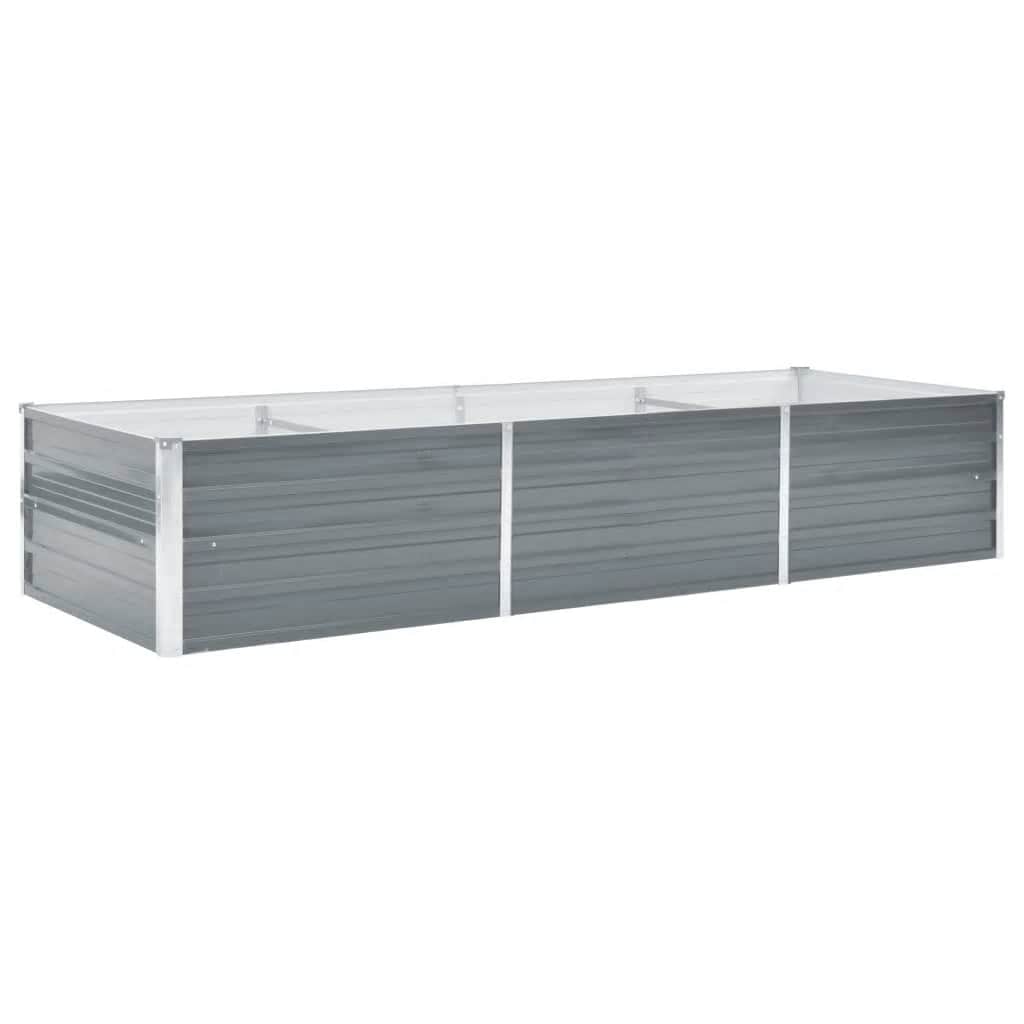 Plantenbak verhoogd 240x80x45 cm gegalvaniseerd staal grijs is nu te koop bij PeponiXL, paradijselijk wonen!