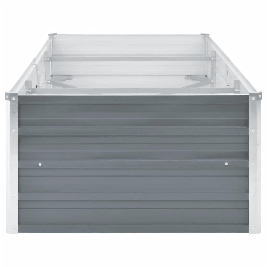 Plantenbak verhoogd 240x80x45 cm gegalvaniseerd staal grijs is nu te koop bij PeponiXL, paradijselijk wonen!