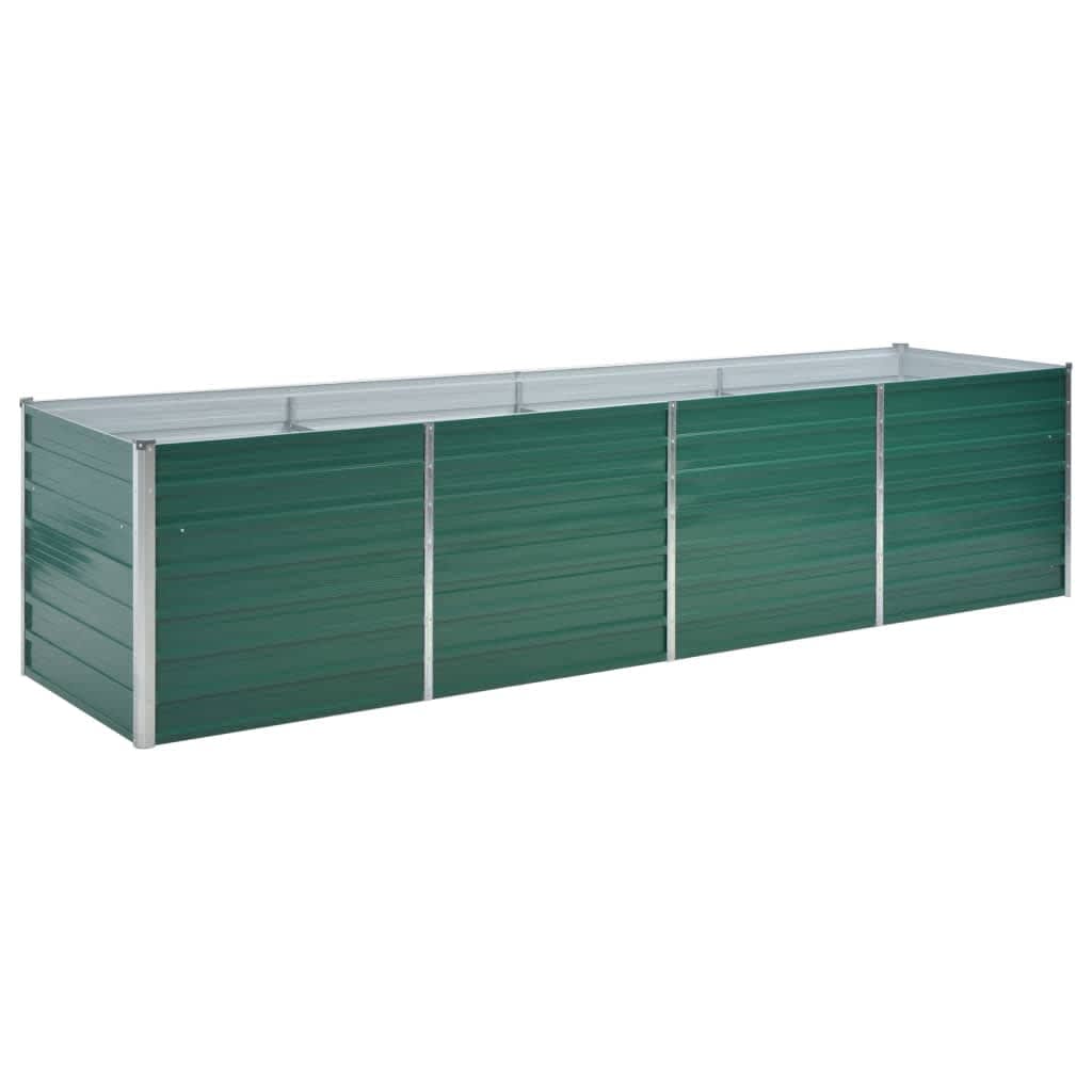 Plantenbak verhoogd 320x80x77 cm gegalvaniseerd staal groen is nu te koop bij PeponiXL, paradijselijk wonen!