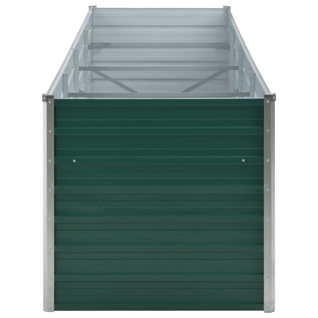 Plantenbak verhoogd 320x80x77 cm gegalvaniseerd staal groen is nu te koop bij PeponiXL, paradijselijk wonen!