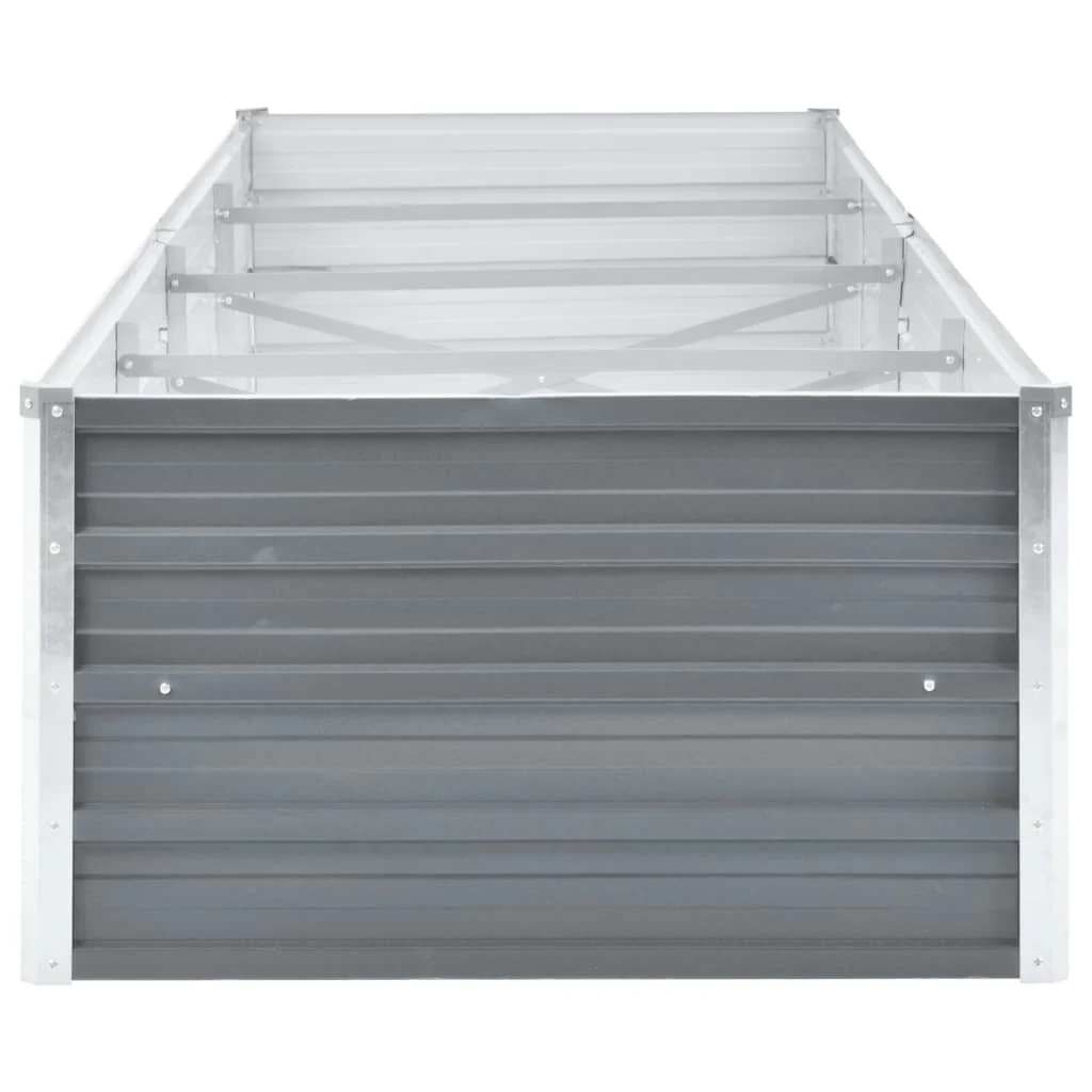 Plantenbak verhoogd 320x80x45 cm gegalvaniseerd staal grijs is nu te koop bij PeponiXL, paradijselijk wonen!