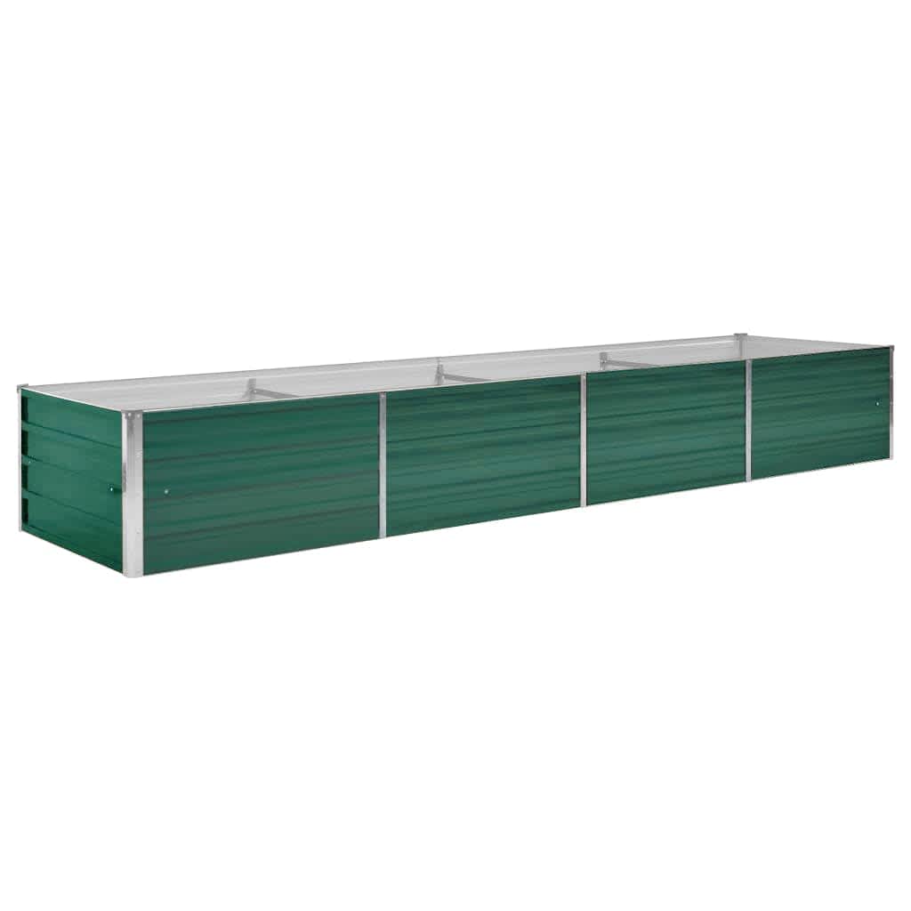 Plantenbak verhoogd 320x80x45 cm gegalvaniseerd staal groen is nu te koop bij PeponiXL, paradijselijk wonen!