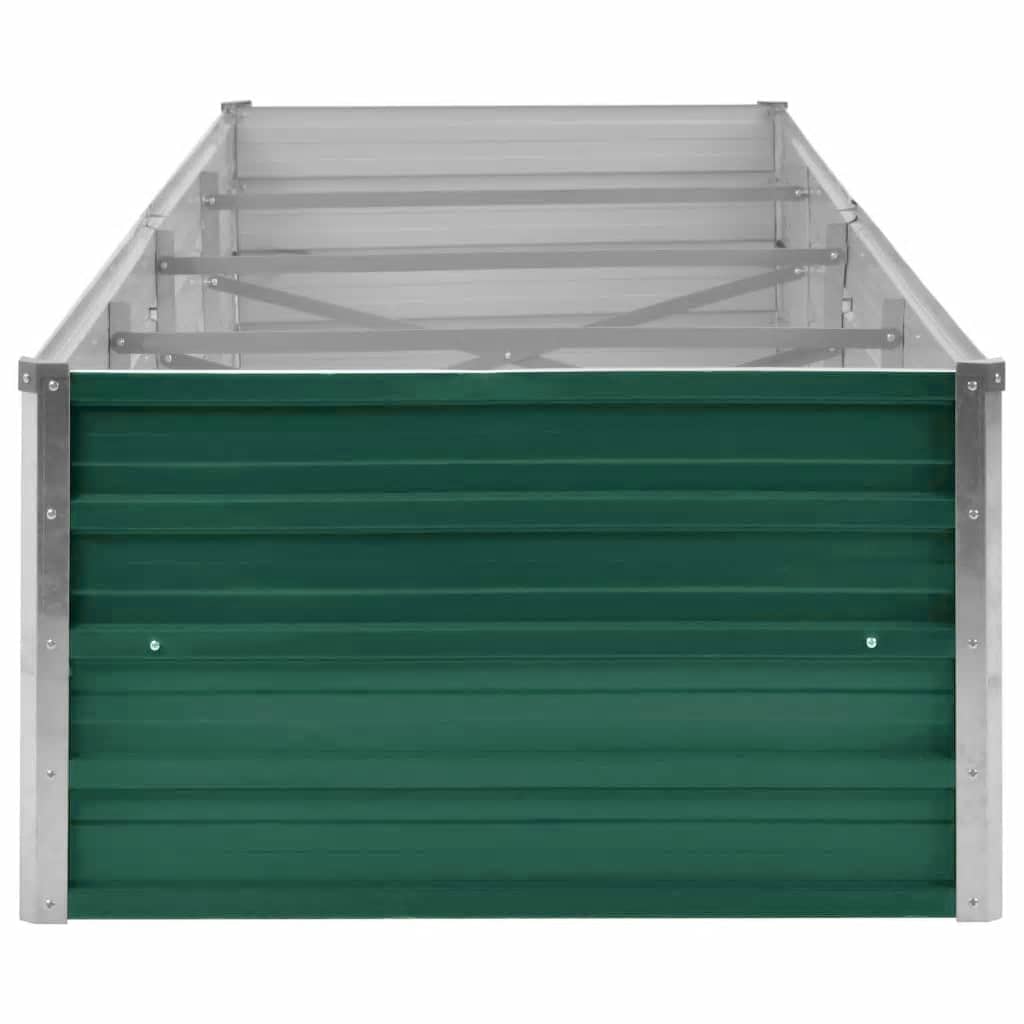 Plantenbak verhoogd 320x80x45 cm gegalvaniseerd staal groen is nu te koop bij PeponiXL, paradijselijk wonen!