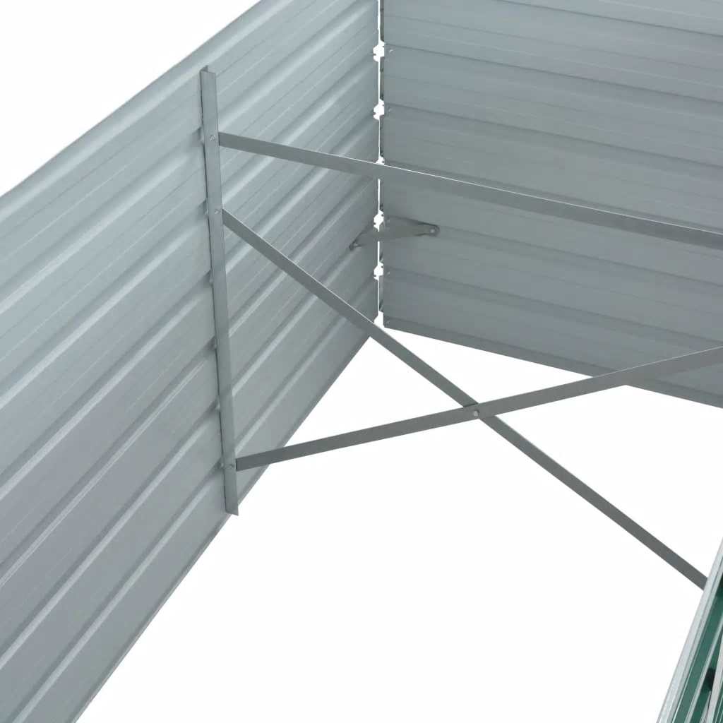 Plantenbak verhoogd 320x80x45 cm gegalvaniseerd staal groen is nu te koop bij PeponiXL, paradijselijk wonen!