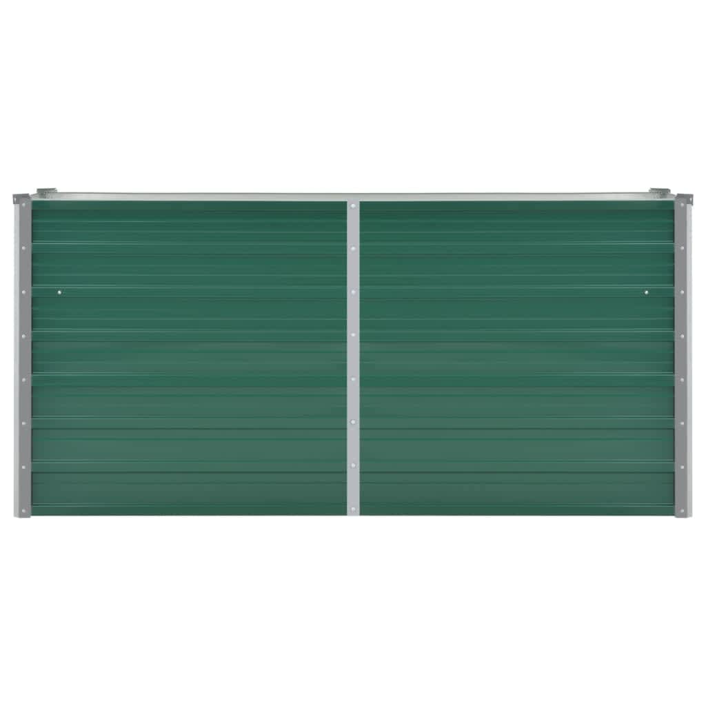 Plantenbak verhoogd 160x40x77 cm gegalvaniseerd staal groen is nu te koop bij PeponiXL, paradijselijk wonen!