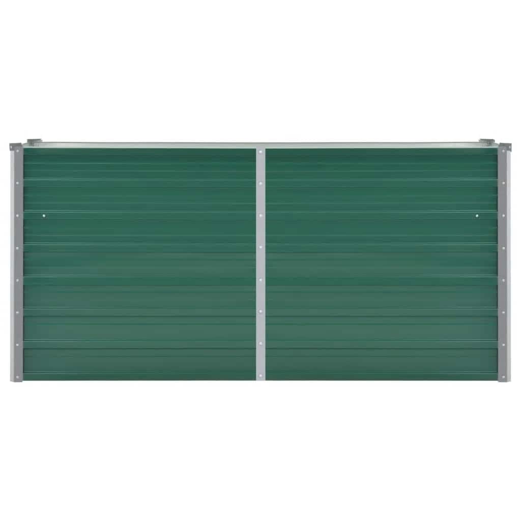 Plantenbak verhoogd 160x40x77 cm gegalvaniseerd staal groen is nu te koop bij PeponiXL, paradijselijk wonen!