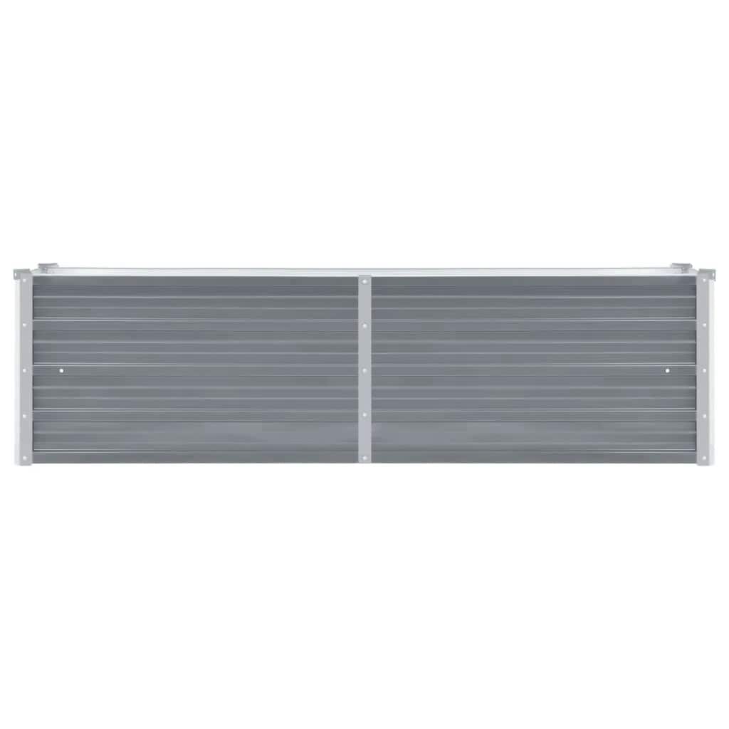 Plantenbak verhoogd 160x40x45 cm gegalvaniseerd staal grijs is nu te koop bij PeponiXL, paradijselijk wonen!