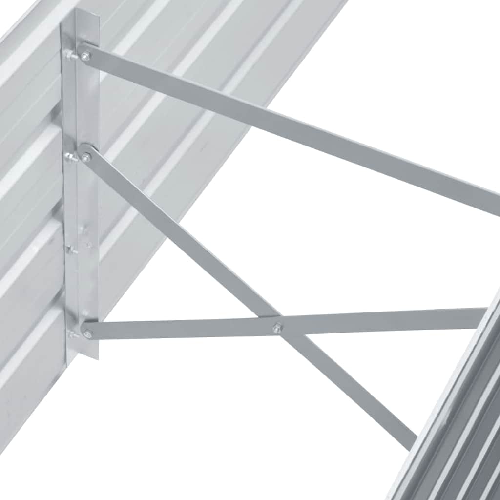 Plantenbak verhoogd 160x40x45 cm gegalvaniseerd staal grijs is nu te koop bij PeponiXL, paradijselijk wonen!