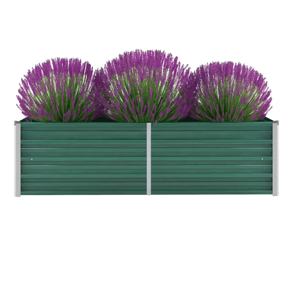 Plantenbak verhoogd 160x40x45 cm gegalvaniseerd staal groen is nu te koop bij PeponiXL, paradijselijk wonen!