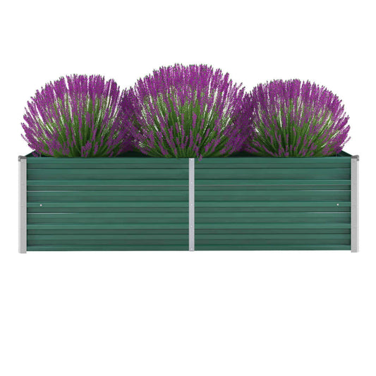 Plantenbak verhoogd 160x40x45 cm gegalvaniseerd staal groen is nu te koop bij PeponiXL, paradijselijk wonen!