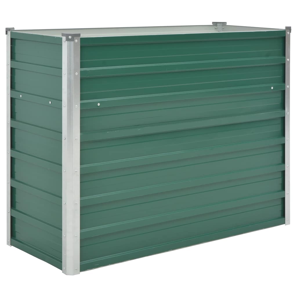 Plantenbak verhoogd 100x40x77 cm gegalvaniseerd staal groen is nu te koop bij PeponiXL, paradijselijk wonen!