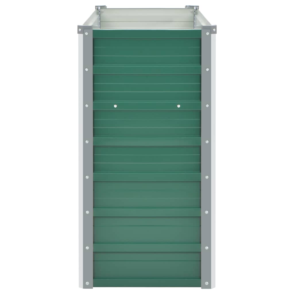 Plantenbak verhoogd 100x40x77 cm gegalvaniseerd staal groen is nu te koop bij PeponiXL, paradijselijk wonen!