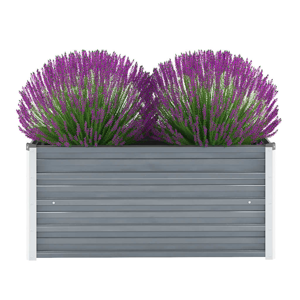 Plantenbak verhoogd 100x40x45 cm gegalvaniseerd staal grijs is nu te koop bij PeponiXL, paradijselijk wonen!
