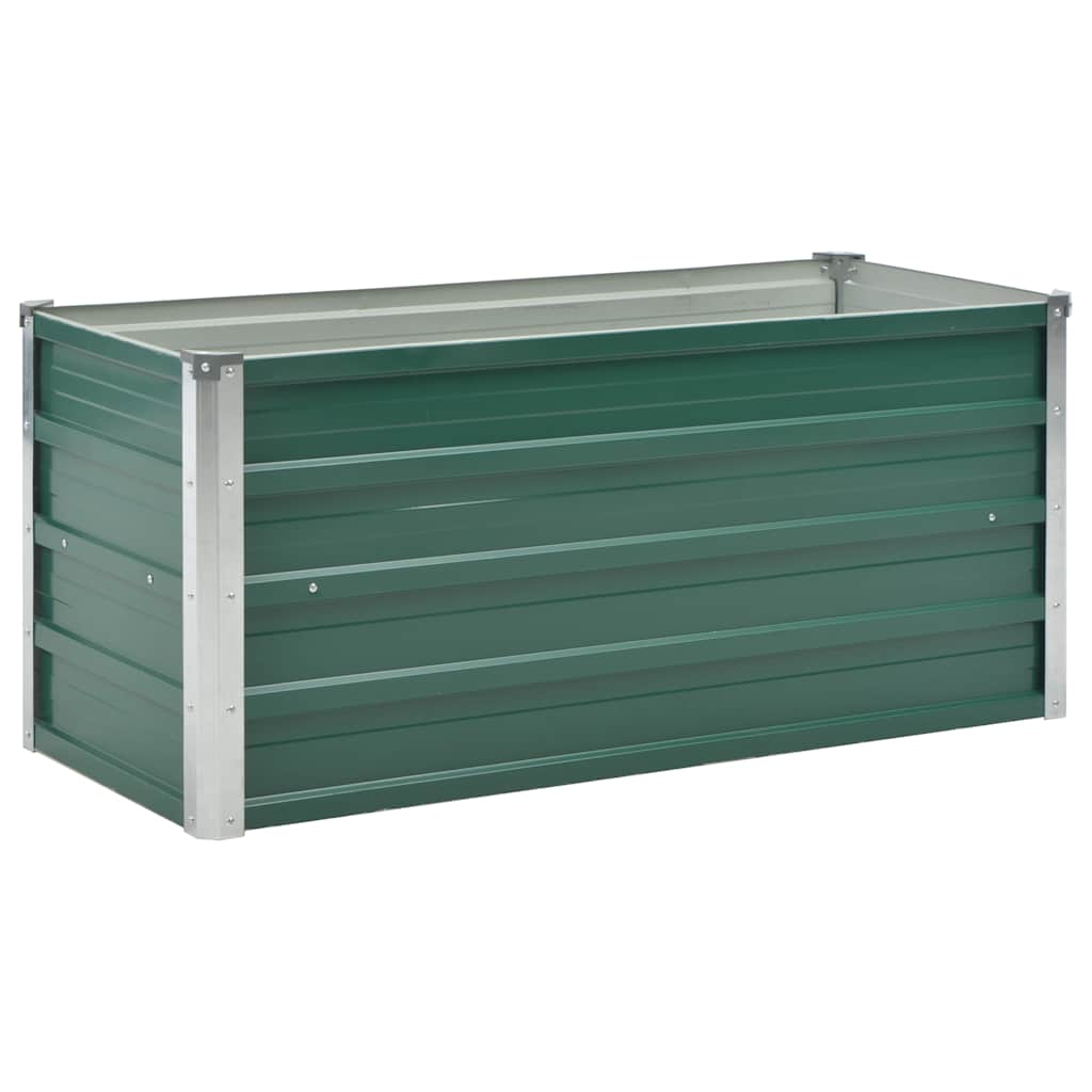 Plantenbak verhoogd 100x40x45 cm gegalvaniseerd staal groen is nu te koop bij PeponiXL, paradijselijk wonen!