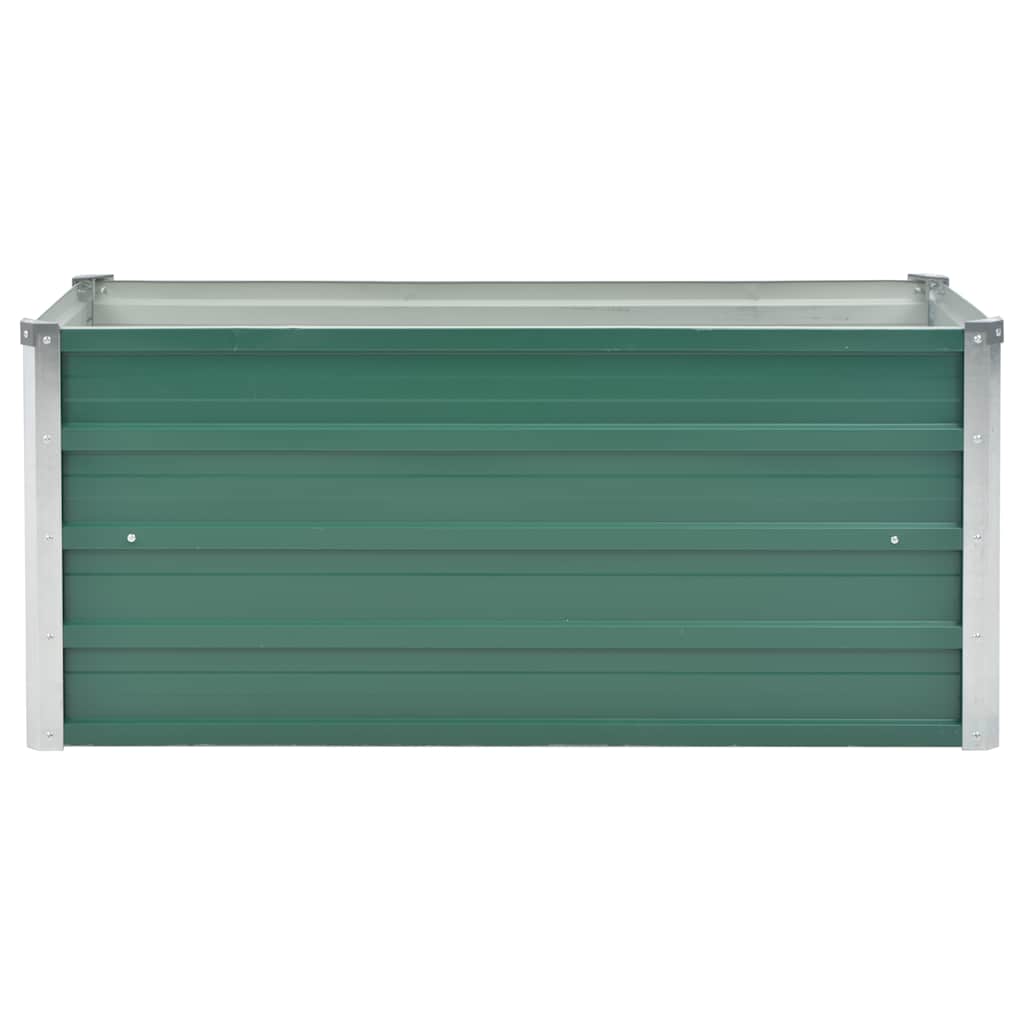 Plantenbak verhoogd 100x40x45 cm gegalvaniseerd staal groen is nu te koop bij PeponiXL, paradijselijk wonen!