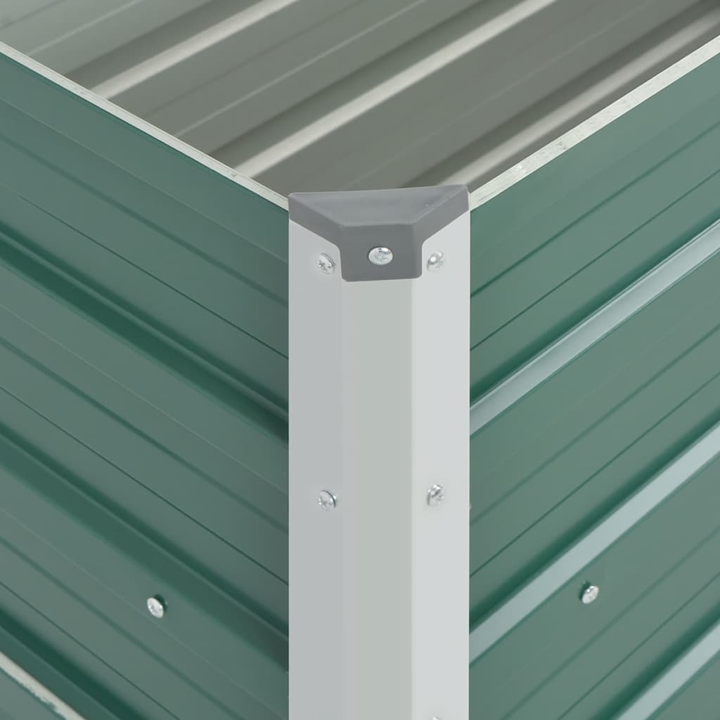 Plantenbak verhoogd 100x40x45 cm gegalvaniseerd staal groen is nu te koop bij PeponiXL, paradijselijk wonen!