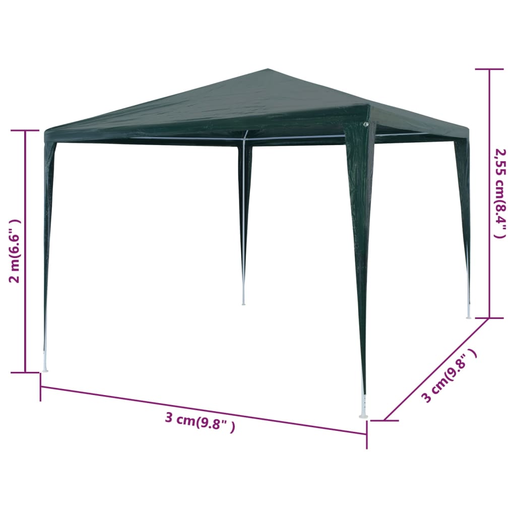 Partytent 3x3 m PE groen is nu te koop bij PeponiXL, paradijselijk wonen!