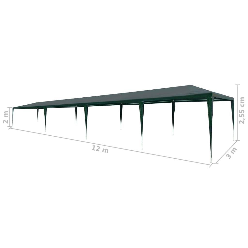 Partytent 3x12 m PE groen is nu te koop bij PeponiXL, paradijselijk wonen!