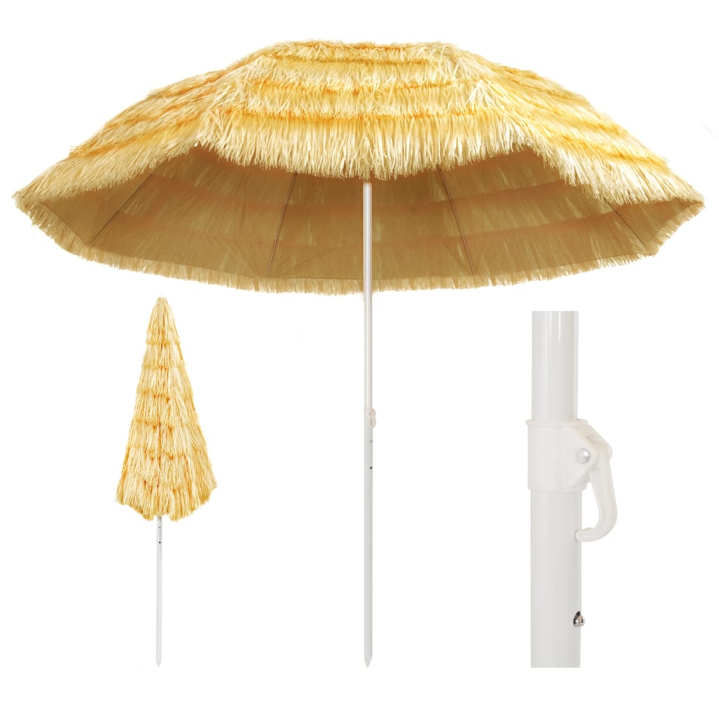 Strandparasol Hawaï stijl 300 cm naturel is nu te koop bij PeponiXL, paradijselijk wonen!