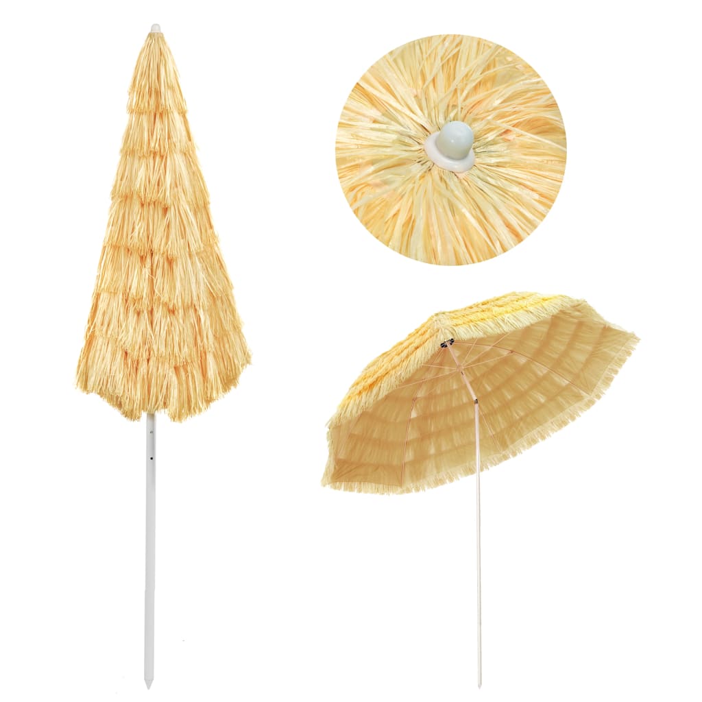 Strandparasol Hawaï stijl 300 cm naturel is nu te koop bij PeponiXL, paradijselijk wonen!