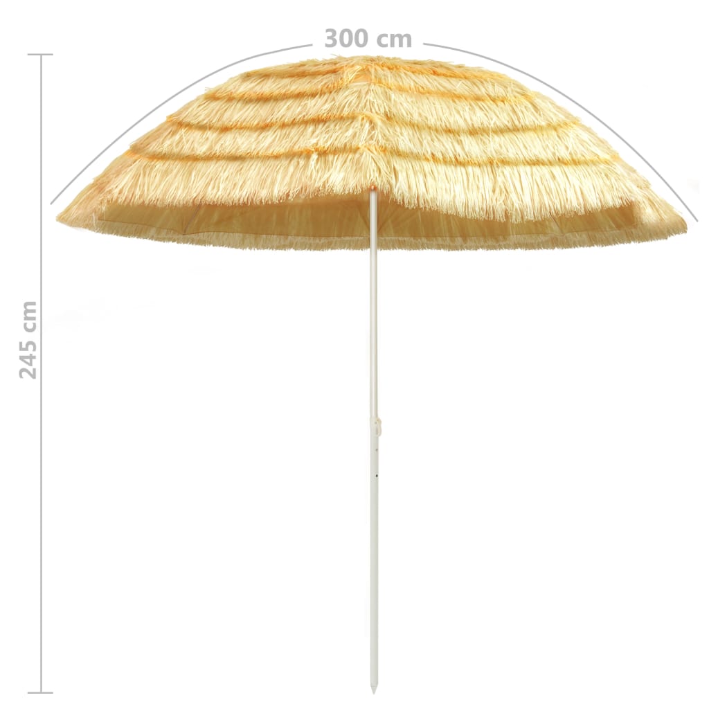 Strandparasol Hawaï stijl 300 cm naturel is nu te koop bij PeponiXL, paradijselijk wonen!