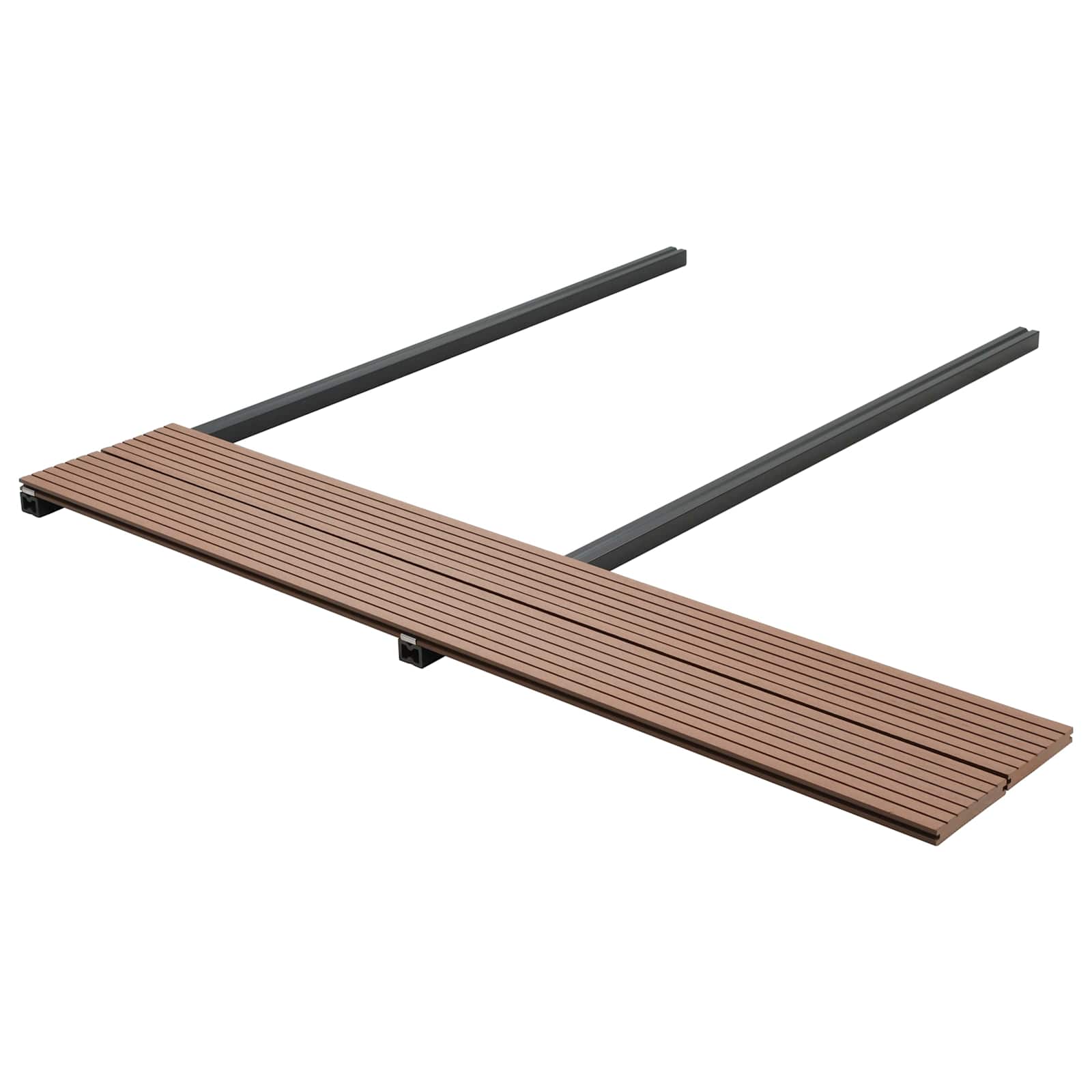 Terrasplank 4 pcs Licht Bruin WPC is nu te koop bij PeponiXL, paradijselijk wonen!