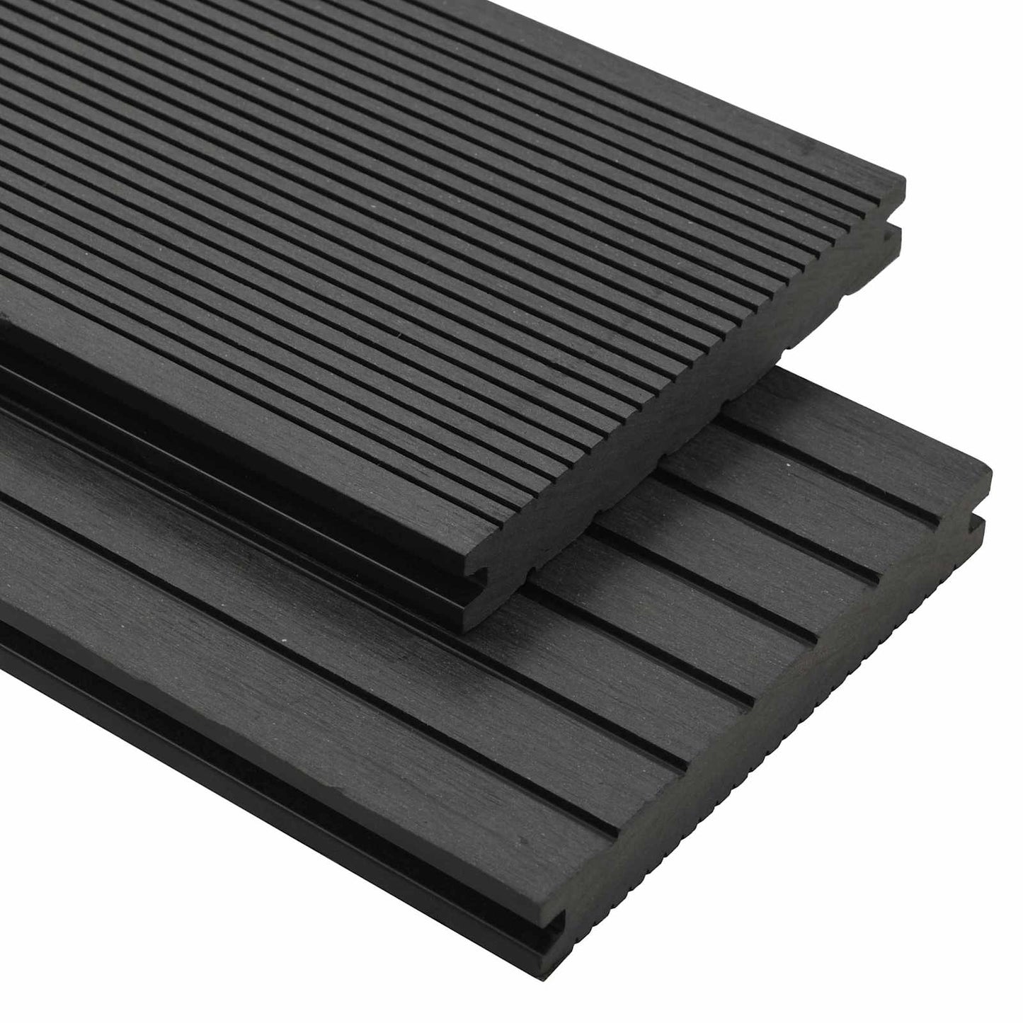 Terrasplank 4 pcs Zwart WPC is nu te koop bij PeponiXL, paradijselijk wonen!