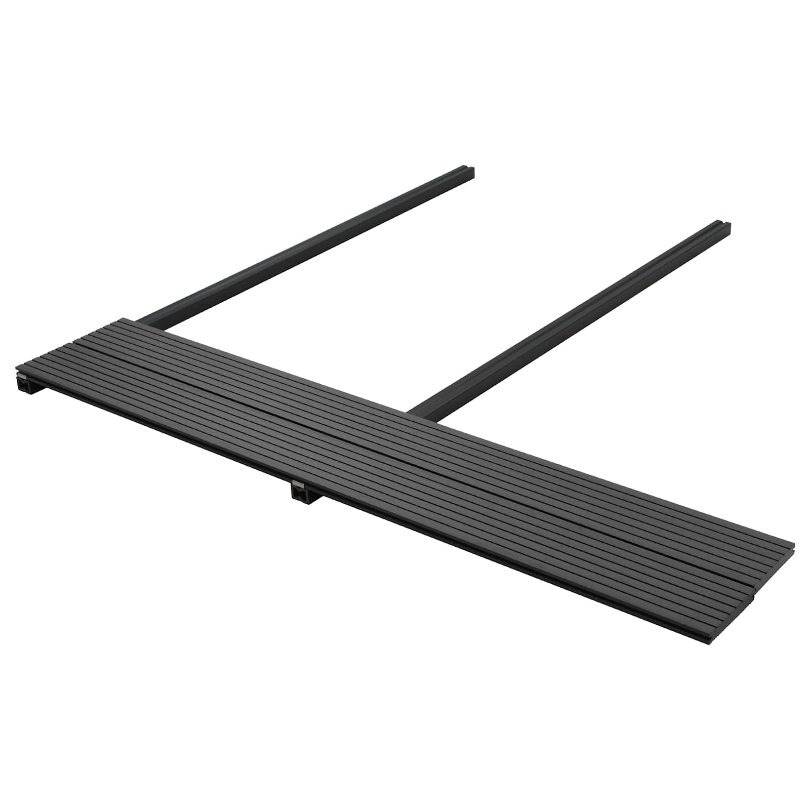 Terrasplank 4 pcs Zwart WPC is nu te koop bij PeponiXL, paradijselijk wonen!