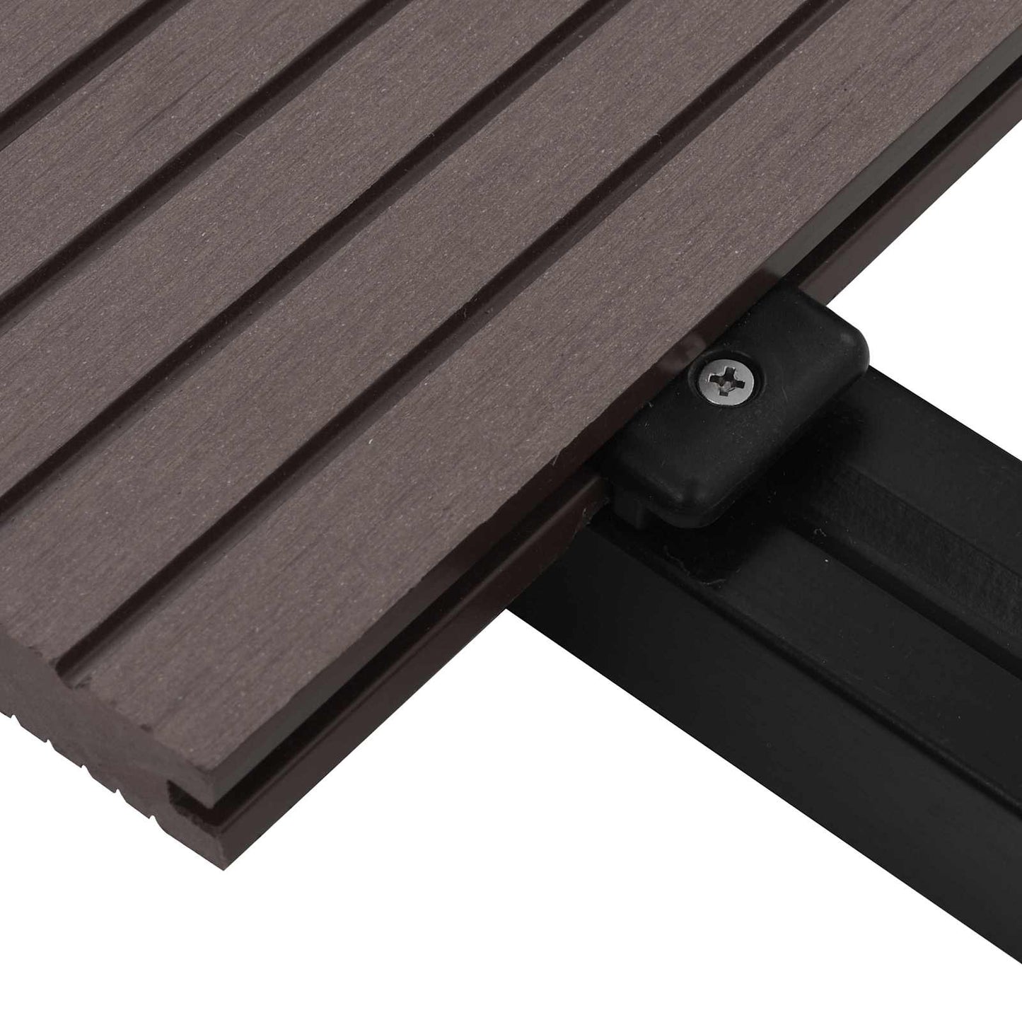 Terrasplank 4 pcs Donkerbruin WPC is nu te koop bij PeponiXL, paradijselijk wonen!