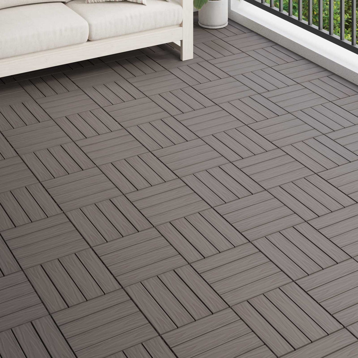 Terras Tegel 3D-Design 11 pcs Donkerbruin 30 x 30 cm WPC is nu te koop bij PeponiXL, paradijselijk wonen!