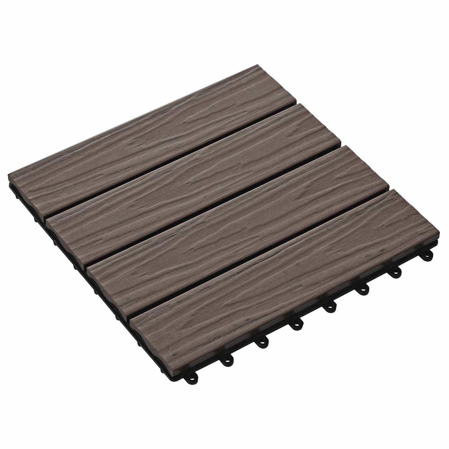 Terras Tegel 3D-Design 11 pcs Donkerbruin 30 x 30 cm WPC is nu te koop bij PeponiXL, paradijselijk wonen!