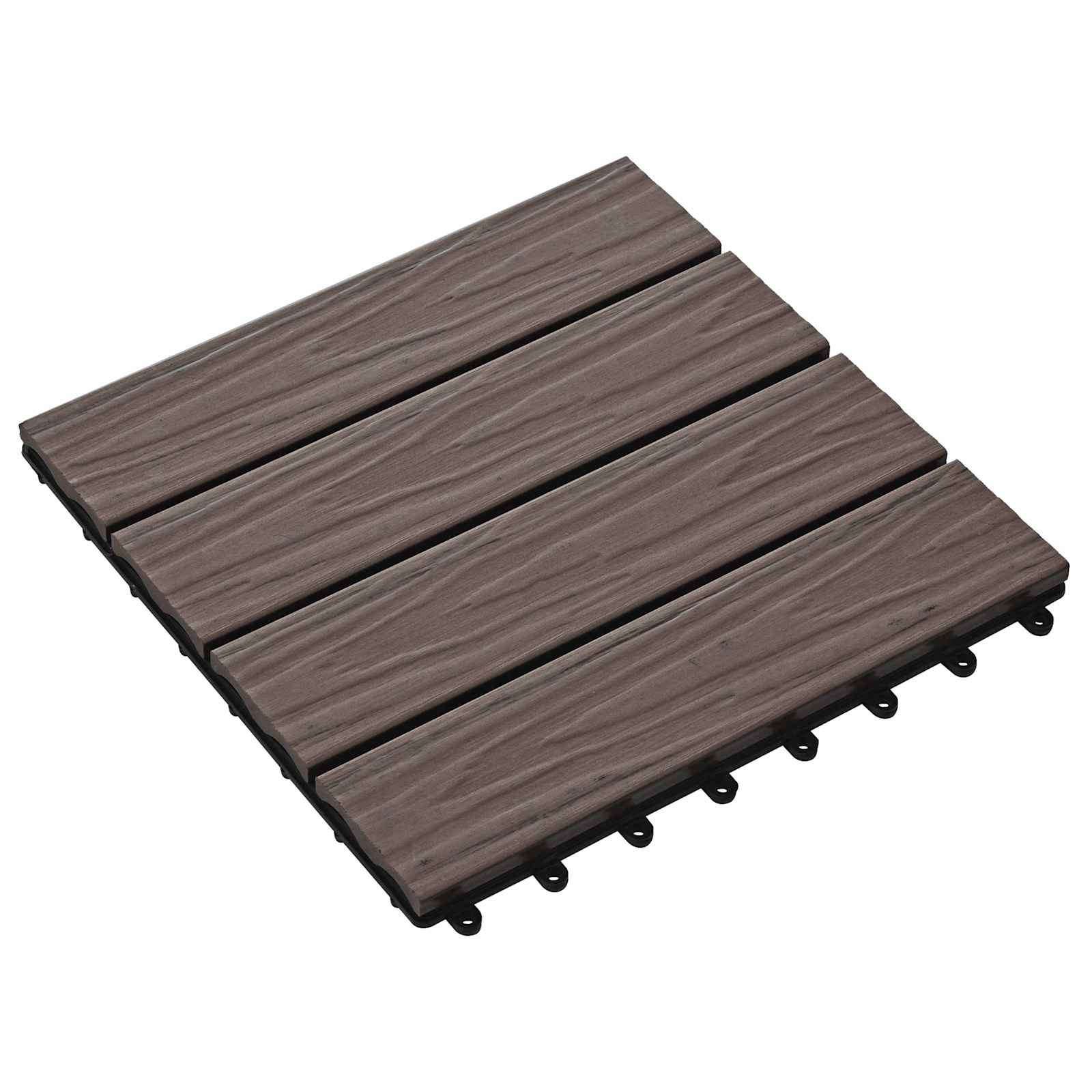 Terras Tegel 3D-Design 11 pcs Donkerbruin 30 x 30 cm WPC is nu te koop bij PeponiXL, paradijselijk wonen!