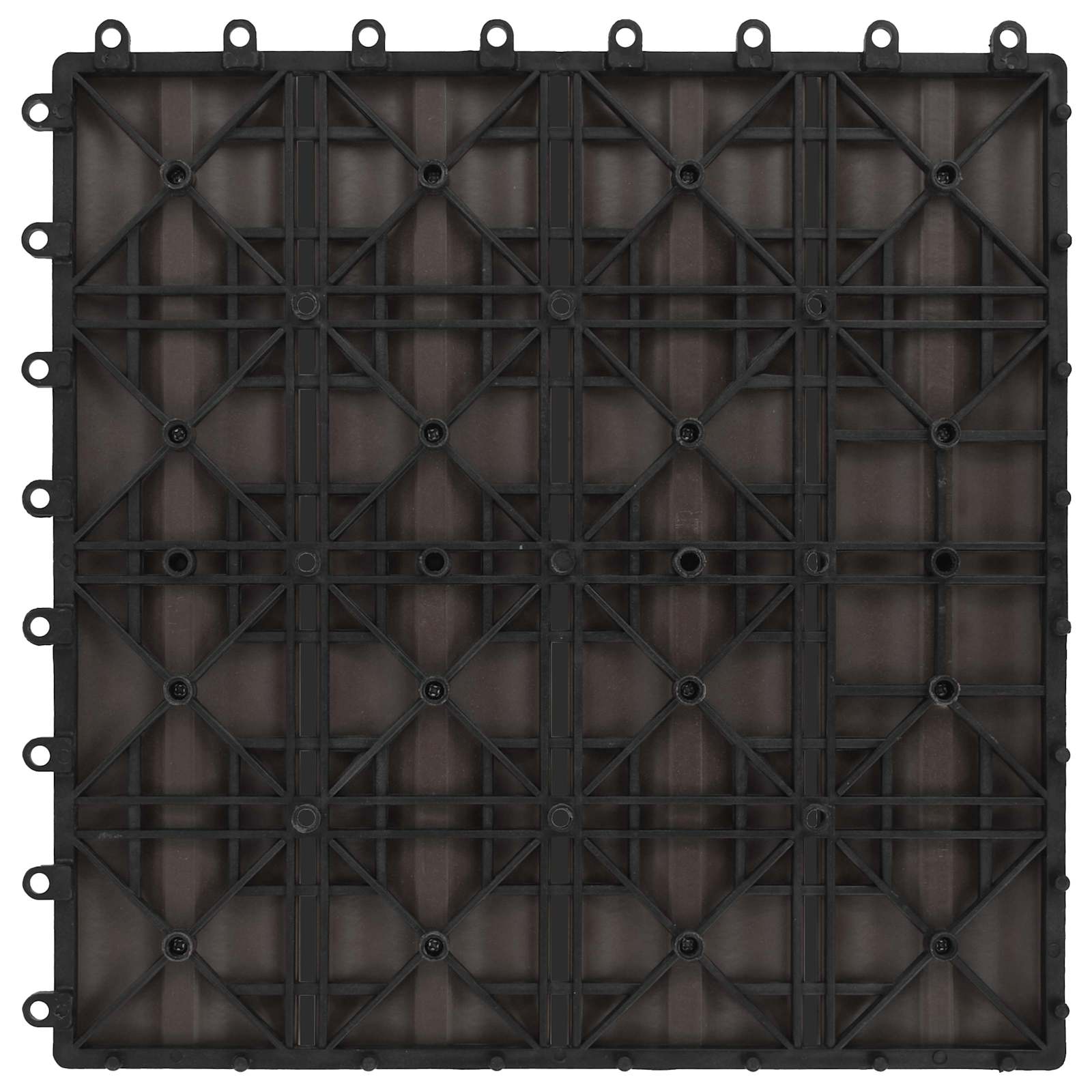 Terras Tegel 3D-Design 11 pcs Donkerbruin 30 x 30 cm WPC is nu te koop bij PeponiXL, paradijselijk wonen!
