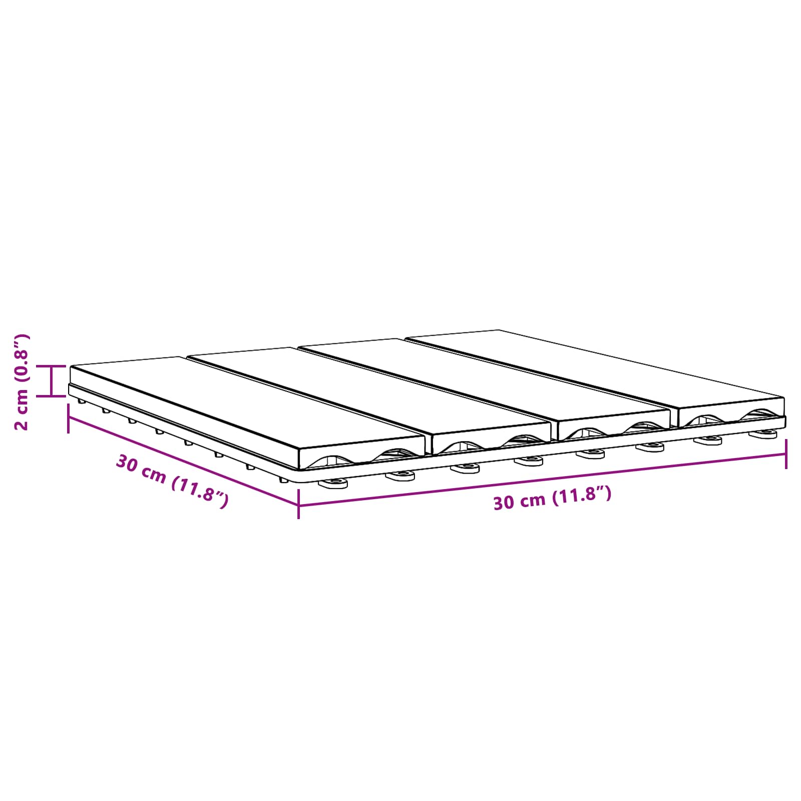 Terras Tegel 3D-Design 11 pcs Donkerbruin 30 x 30 cm WPC is nu te koop bij PeponiXL, paradijselijk wonen!
