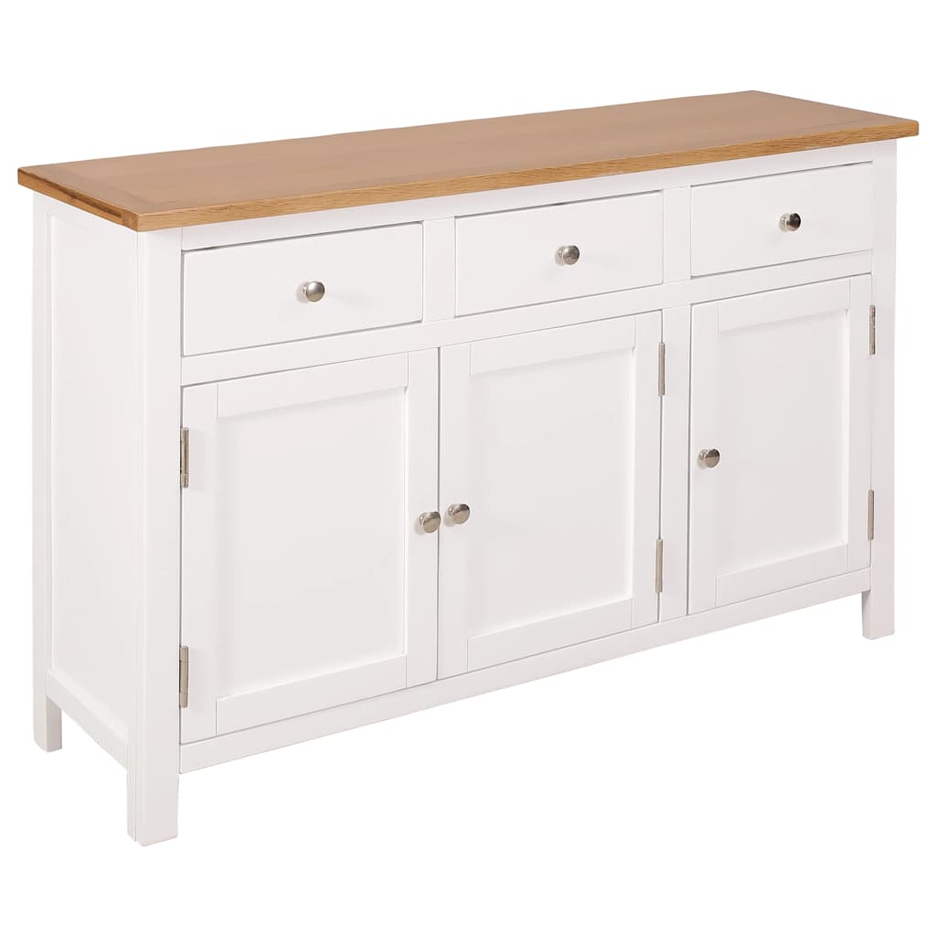 Dressoir 110x33,5x70 cm massief eikenhout is nu te koop bij PeponiXL, paradijselijk wonen!