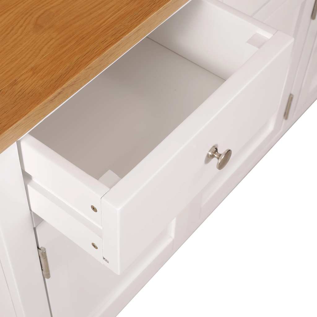 Dressoir 110x33,5x70 cm massief eikenhout is nu te koop bij PeponiXL, paradijselijk wonen!