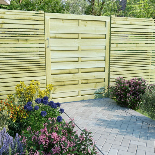Poort 100x125 cm geïmpregneerd grenenhout groen is nu te koop bij PeponiXL, paradijselijk wonen!