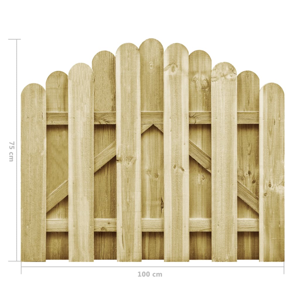 Poort 100x75 cm groen geïmpregneerd grenenhout is nu te koop bij PeponiXL, paradijselijk wonen!