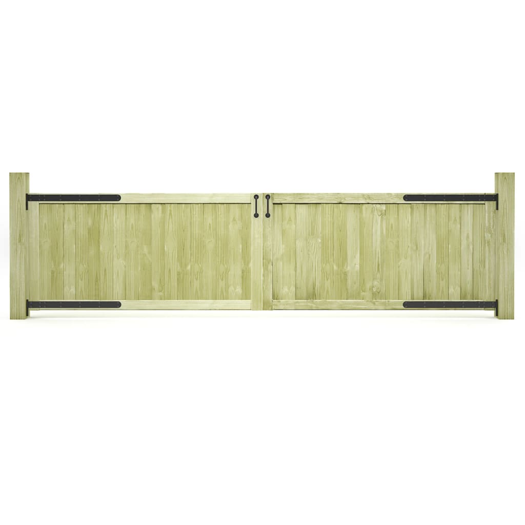 Poorten 2 st 300x75 cm geïmpregneerd grenenhout is nu te koop bij PeponiXL, paradijselijk wonen!
