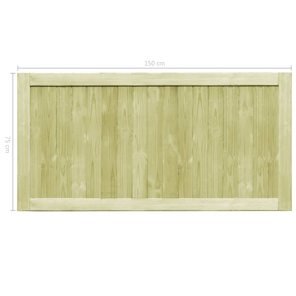 Poorten 2 st 300x75 cm geïmpregneerd grenenhout is nu te koop bij PeponiXL, paradijselijk wonen!