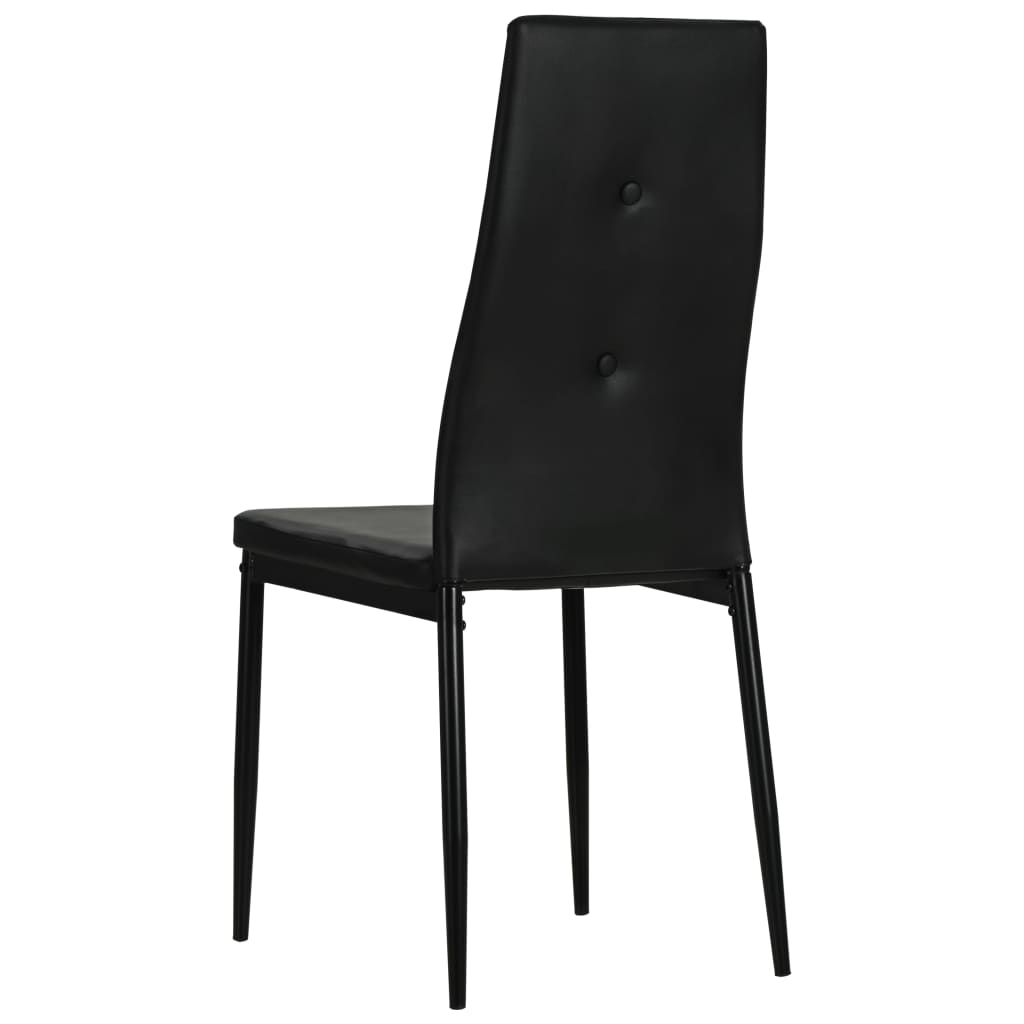 Eetkamerstoelen 6 st kunstleer zwart is nu te koop bij PeponiXL, paradijselijk wonen!