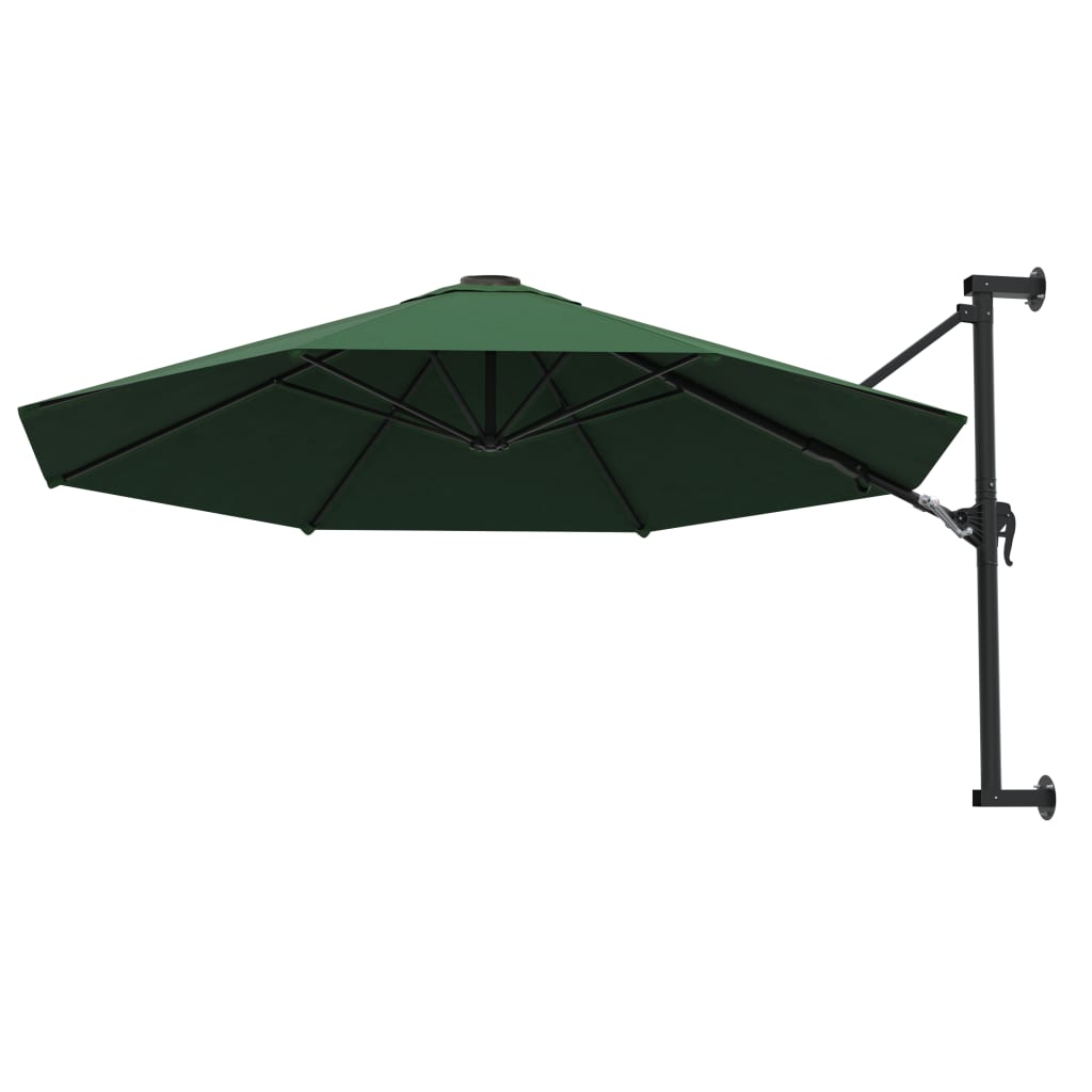 Wandparasol met metalen paal 300 cm groen is nu te koop bij PeponiXL, paradijselijk wonen!