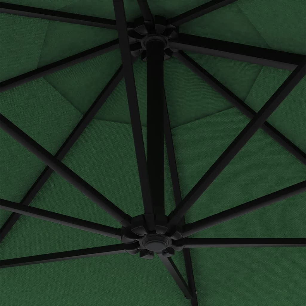 Wandparasol met metalen paal 300 cm groen is nu te koop bij PeponiXL, paradijselijk wonen!