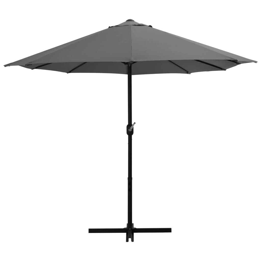 Parasol met aluminium paal 460x270 cm antraciet is nu te koop bij PeponiXL, paradijselijk wonen!