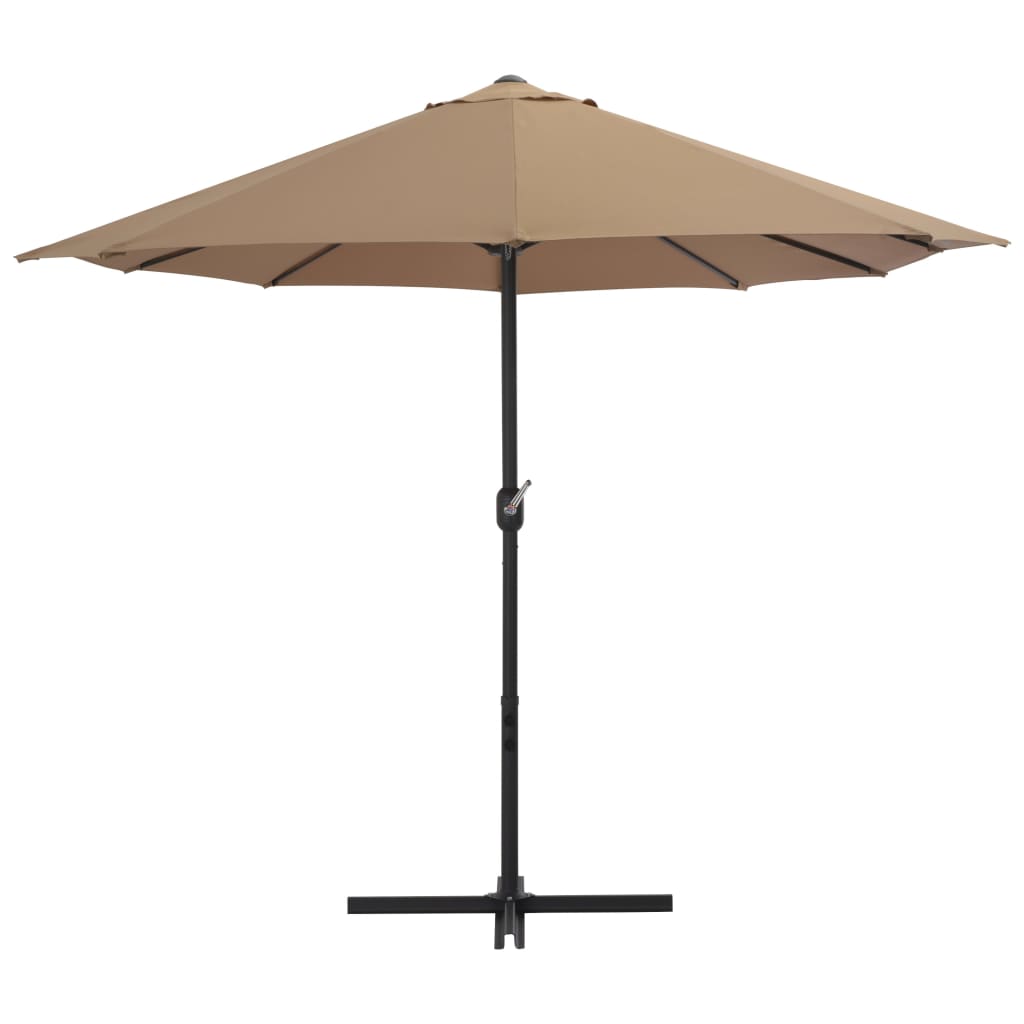 Parasol met aluminium paal 460x270 cm taupe is nu te koop bij PeponiXL, paradijselijk wonen!