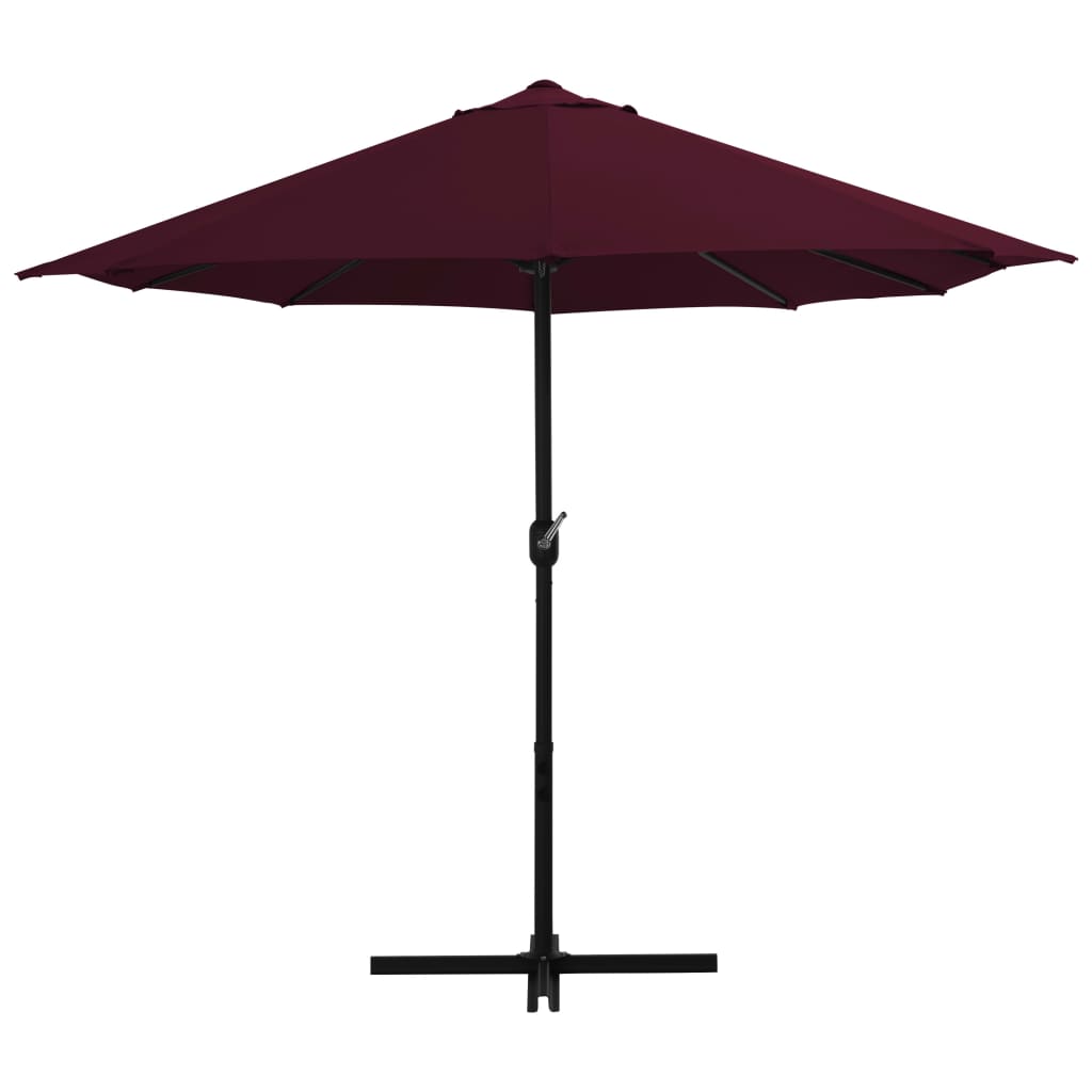 Parasol met aluminium paal 460x270 cm bordeauxrood is nu te koop bij PeponiXL, paradijselijk wonen!